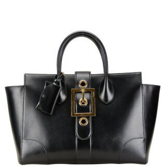 Gucci Handbag tote bag black calf leather - Picture 1 of 8